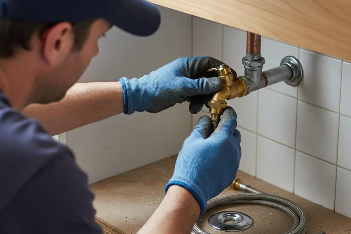 Shutoff valve and fitting work during Faucet and Fixture Repair in Parksville